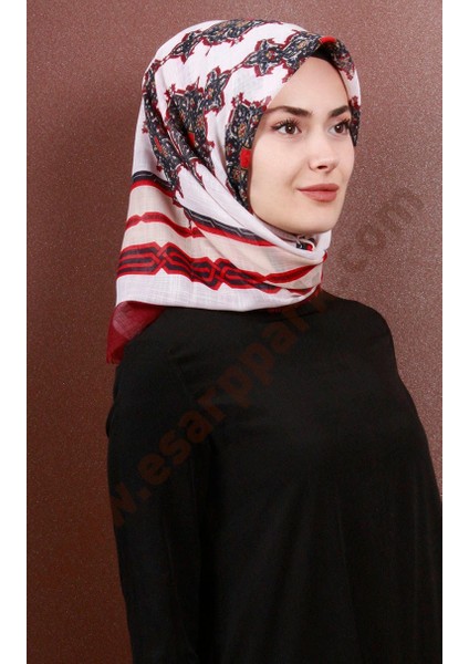 Fileli Coton Eşarp 1734-2