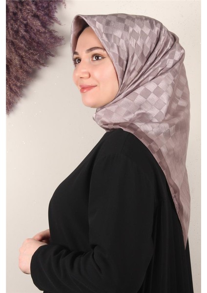 Fashion Monogram Eşarp 8090-11 Koyu Pudra