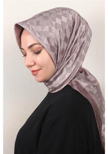 Fashion Monogram Eşarp 8090-11 Koyu Pudra modelleri