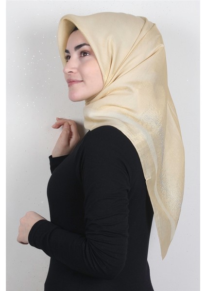 Taşlı Exclusive Eşarp 6000-18 Açık Gold