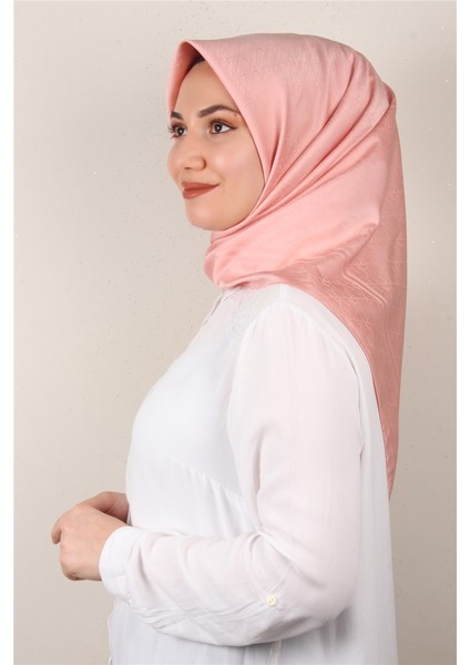 Jakarlı Ipeksi Eşarp 3088-5 Pudra
