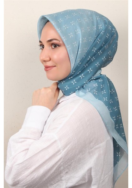 Coton & Silk Eşarp 3645-13 Turkuaz