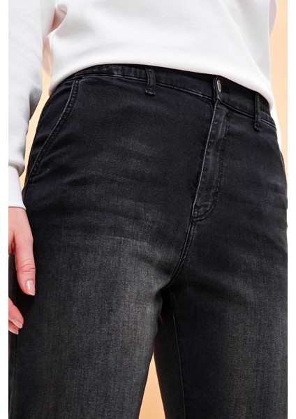 Kadın Norah Black Beli Lastikli Jean Pantolon (Lyocell) modelleri