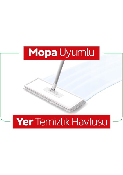 Easy Clean Beyaz Sabun Katkılı Mopa Uyumlu Yer Temizlik Havlusu 50 Yaprak