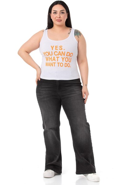 Büyük Askılı Yazılı Beyaz Turuncu T-Shirt fiyatları