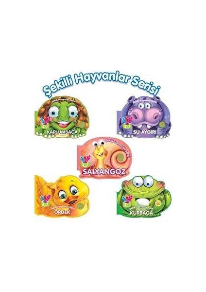Şekilli Su Hayvanları Serisi Seti - 5 Kitap Takım