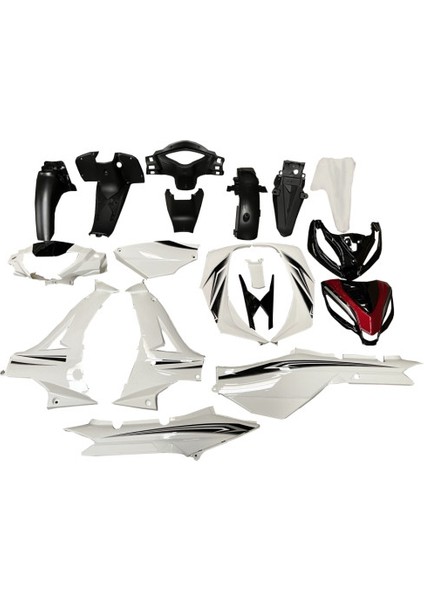 Rks Sniper 100 Cub Kaporta Seti (Beyaz - Siyah)