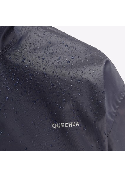 Quechua Çocuk Outdoor Yağmurluk - 7/15 Yaş - Siyah - MH100