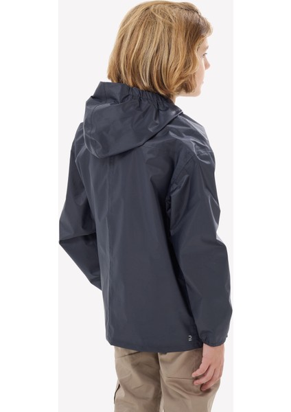 Quechua Çocuk Outdoor Yağmurluk - 7/15 Yaş - Siyah - MH100