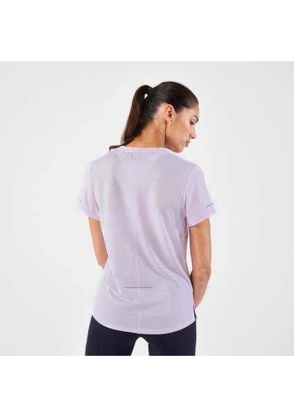 Kiprun Kadın Tişört - Koşu - Mor - Kiprun Run 500 Dry modelleri
