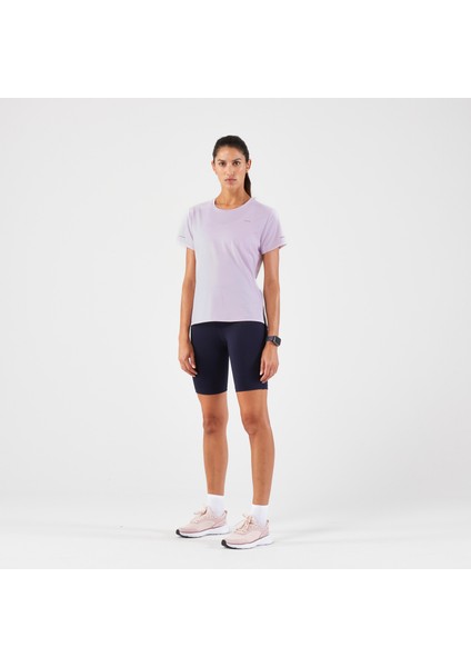 Kiprun Kadın Tişört - Koşu - Mor - Kiprun Run 500 Dry