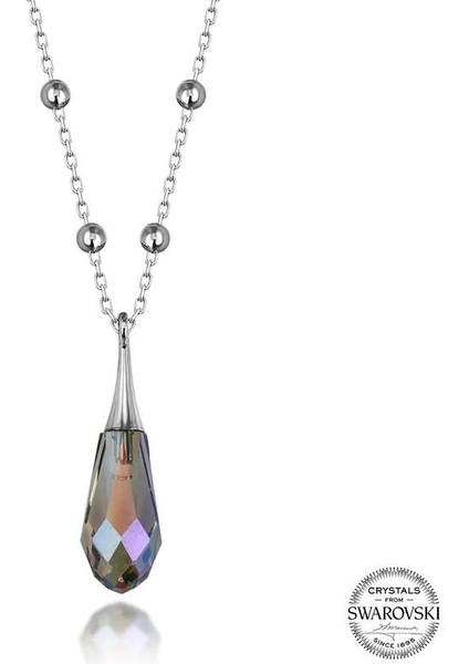 Swarovski Crystal Taşlı Ametist Top Zincir Gümüş Kadın Kolye fiyatları