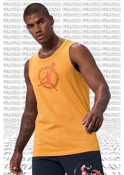 Jordan Mvp Flight Cotton Tank Top Singlet Orange Pamuklu Erkek Spor Atlet Turuncu