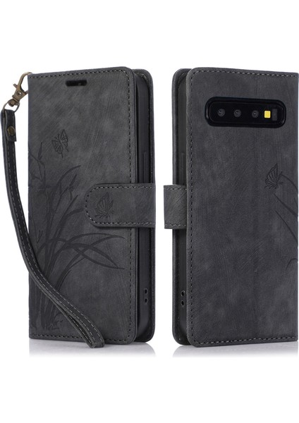 Samsung Galaxy S10+ Için Orkide Pu Telefon Kılıfı (Yurt Dışından)