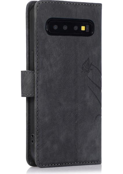 Samsung Galaxy S10+ Için Orkide Pu Telefon Kılıfı (Yurt Dışından) fırsatları