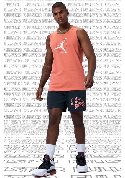 Jordan Mvp Flight Cotton Tank Top Singlet Pink Pamuklu Erkek Spor Atlet Somon