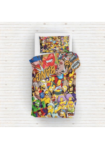 Pop Art & Simpsons Çift Taraflı Nevresim Takımı