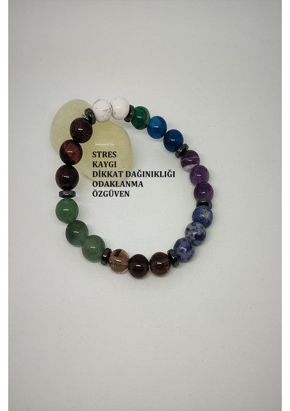 8 mm Stres Doğal Taş Bileklik (Dumanlı Kuvars, Akik, Sodalit,kaplangözü, Ametist2 Havlit, Havlit)