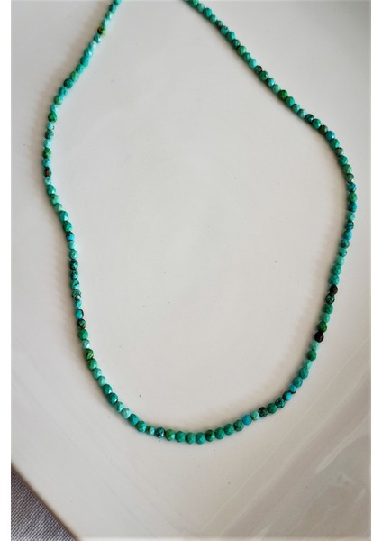 3,5 mm Turkuaz Doğal Taş Kolye