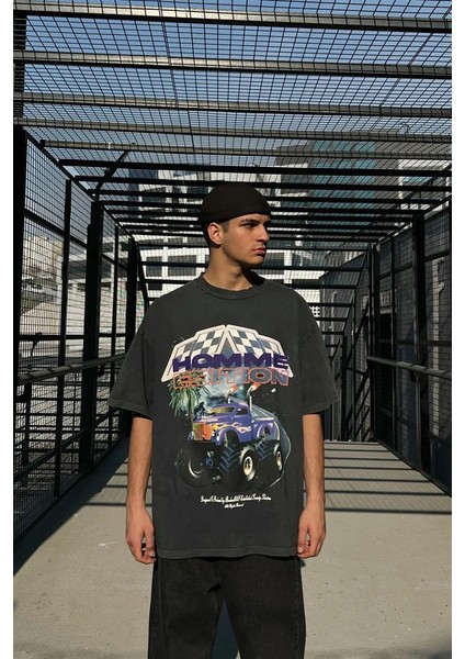 Homme Edition Acid Wash Oversize Tişört