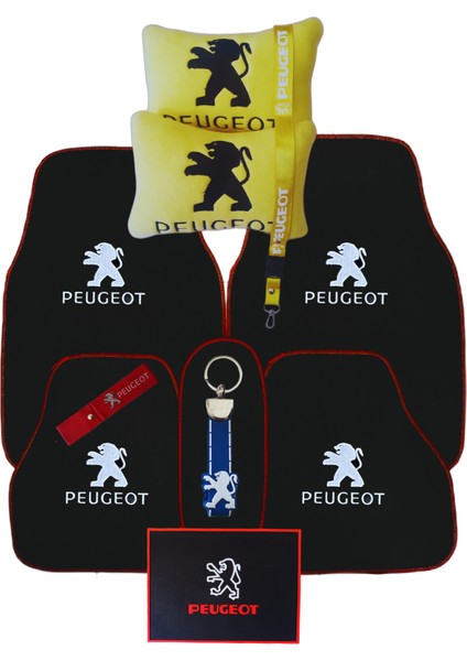 Peugeot Araç Oto Halı Paspas | Sarı Araç Seyahat Boyun Yastık | Peugeot Oto Aksesuar