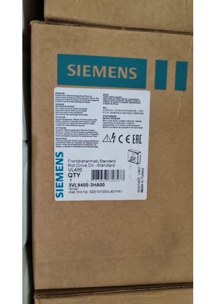 Döner Tahrik VL400 İçin 3VL9400-3HA00 fiyatları