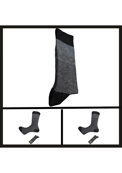 Uyguna-Yakala Antrasit 17104-R4 Tumaniş Bambu Erkek ÇORABI-RAP.219