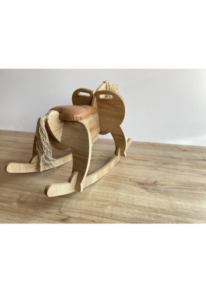 80 cm Çocuk Aktivite Sallanan Ahşap At 3 - 4 Yaş 1 - 5 48 cm 48 cm