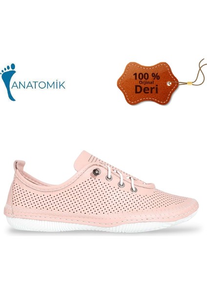 1922-477028 Deri Anatomik Tabanlı Kadın Günlük Ayakkabı - NKT01922-PUDRA-40 fiyatları