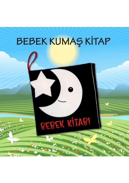 0 - 3 Yaş Bebek Siyah-Beyaz Kumaş Sessiz Kitap T397 - Bez Kitap , Eğitici Oyuncak , Yumuşak ve Hışı fiyatları