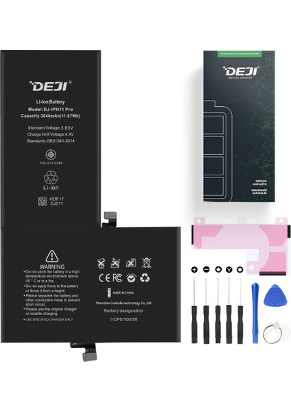 iPhone 11 PRO Batarya Mucize Batarya Deji - Orijinal mAh Kapasite