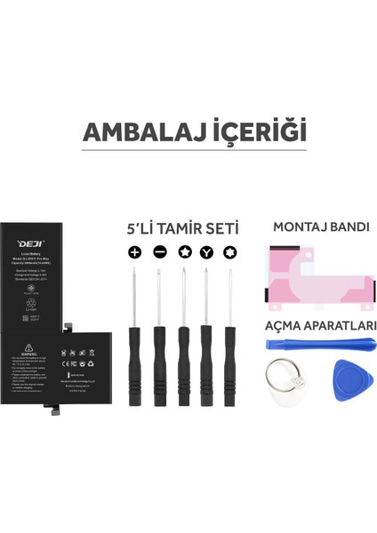 iPhone 11 PRO MAX Batarya Mucize Batarya Deji - Orijinal mAh Kapasite indirimleri
