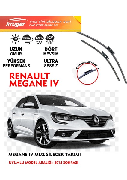 Megane 4 2015 Sonrası Muz Silecek Seti