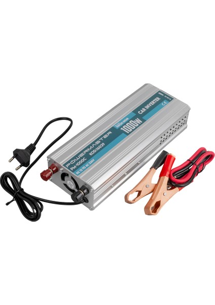 Powermaster PM-1000C 12 Volt 1000 Watt 220 Volt LCD Ekranlı Power Invertör 12V-220V Çevirici Dönüştürücü