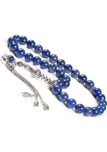 Gümüş Tasarım Doğal Lapis Taşı Tesbih fiyatları