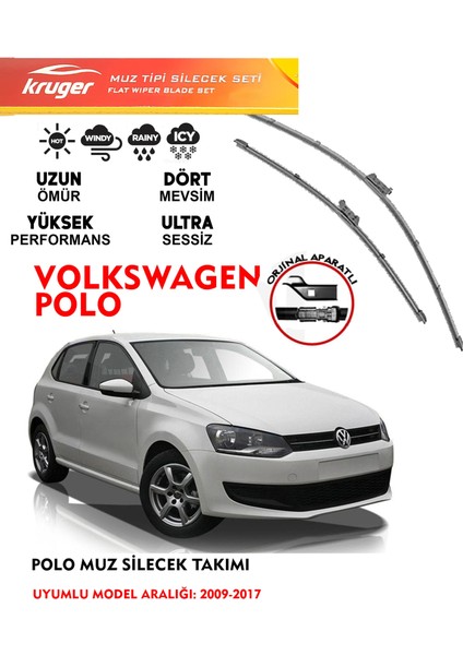 Araca Özel Volkswagen Polo 2009-2017 Silecek 600MM + 400MM