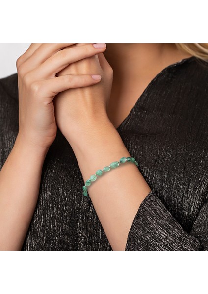 Makrome Örgülü Naturel Kesim Prinayt Doğaltaş Kadın Bileklik modelleri