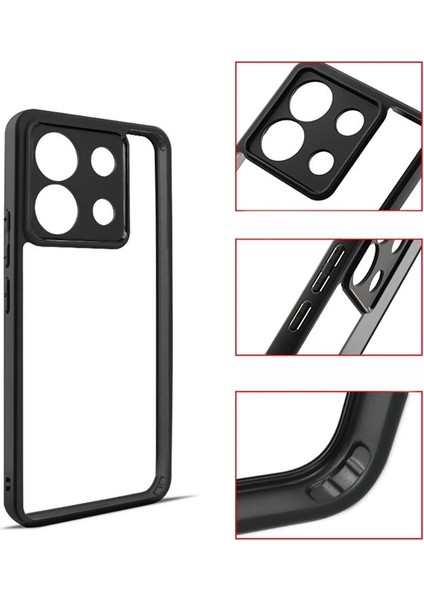 Xiaomi Poco M6 Pro 4g Kılıf Roll Arkası Şeffaf Mika + Ekran Koruyucu