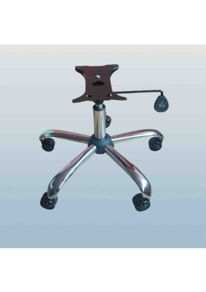 Kromajlı Metal Ayak +Çap 60 mm Teker+Amortisör+Tek Kol Mekanizma