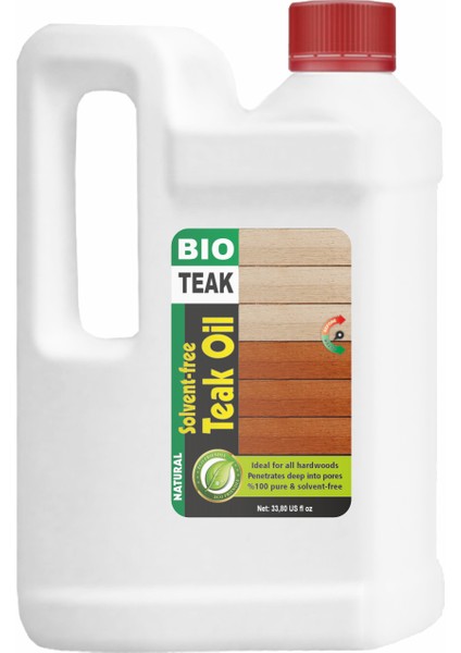 Bıo-Teak Oıl / Natural (1 Lt) Solventsiz - Natürel Teak Yağı
