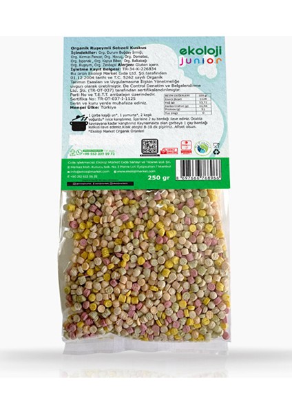 Organik Ruşeymli Sebzeli Kuskus 250 gr fiyatları