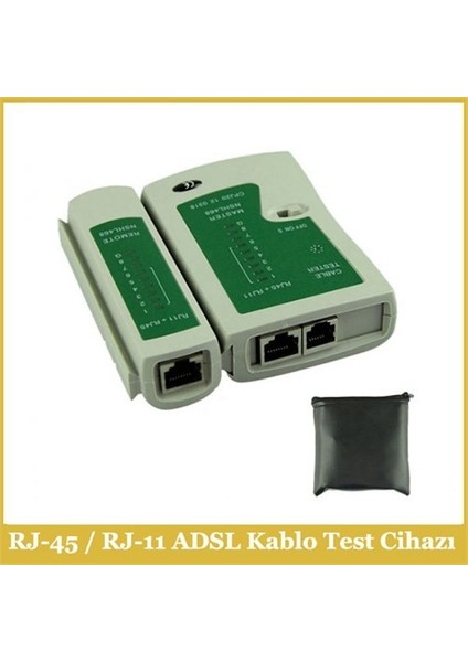 Rj-45 / Rj-11 Adsl Kablo Test Cihazı Network Kablo Test Cihazı Rj 45 Test Cihazı Çantalı ( 9V Pil Hediyeli )