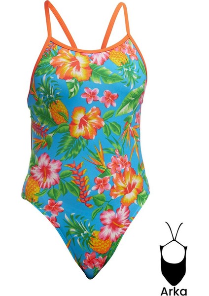 Ss Blue Hawaii Kız Çocuk Antrenman Mayo, Ince Askılı