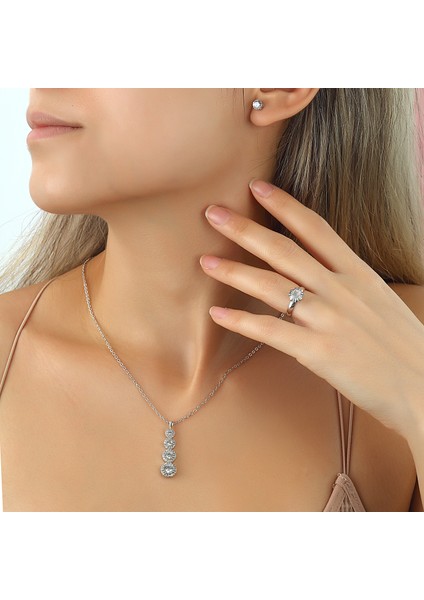Kadın Tria Kolye Küpe Yüzük Set - Peluş Ayı Hediye Set PS2901 fiyatları