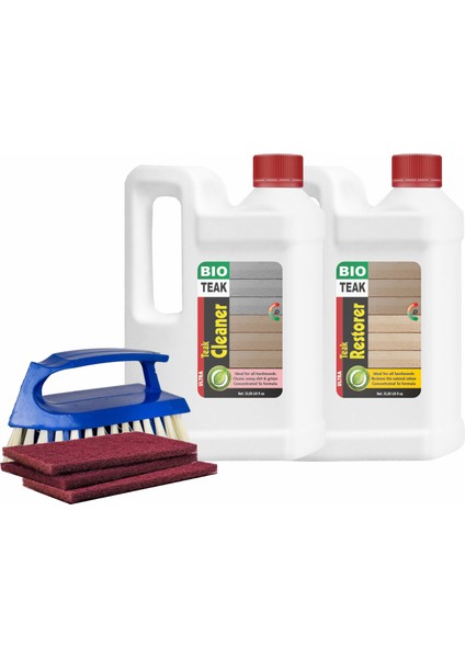 Bıo-Teak Care Kıt / Ultra (2 x 1 Litre) 2 Aşamalı Konsantre Teak Bakım Seti