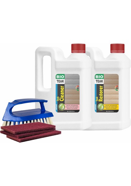 Bıo-Teak Care Kıt / Essentıal (2 x 1 Litre) 2 Aşamalı Kullanıma Hazır Teak Bakım Seti