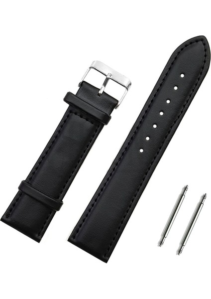 20MM Siyah Hakiki Deri Saat Kordonu Kayış