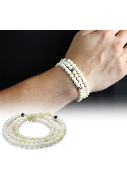 Hem Bileklik - Hem Kolye - Hem Tesbih 99LU Sedef Doğaltaş Takı fiyatları