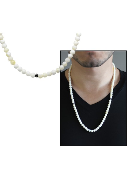 Hem Bileklik - Hem Kolye - Hem Tesbih 99LU Sedef Doğaltaş Takı fırsatları