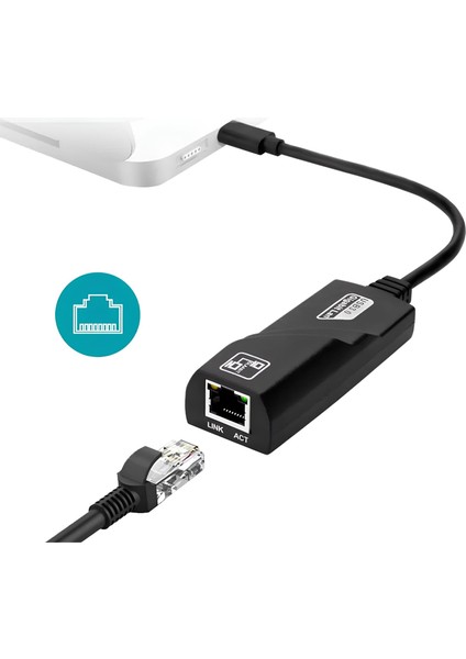 Type C To Ethernet USB 3.1 1000MBPS Gigabit Ag Adaptor Kartı